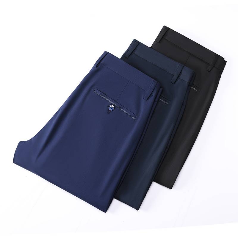 2024 Summer Summer Genuine Paul Men's Seven -point Casual Pants Men's Straight Loose Business High -waist Short -pants Pants