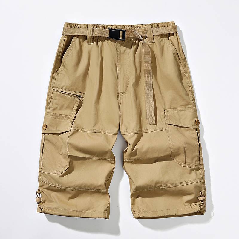 Workers and shorts of men's summer pants loose pants 7 horse pants casual beach pants 2024 new models