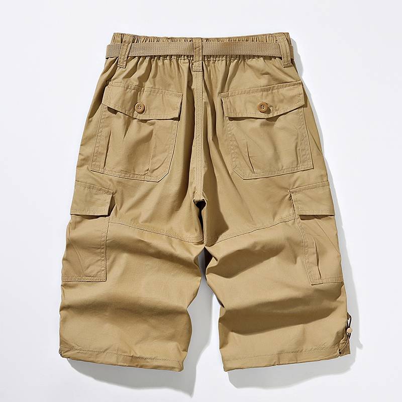 Workers and shorts of men's summer pants loose pants 7 horse pants casual beach pants 2024 new models