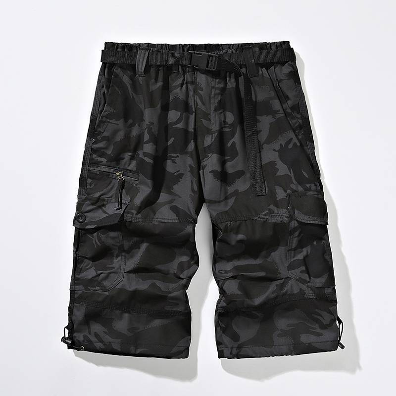 Workers and shorts of men's summer pants loose pants 7 horse pants casual beach pants 2024 new models