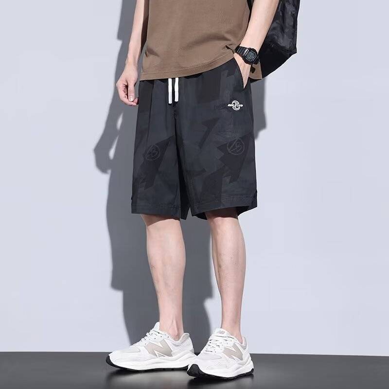 The man in the colored shorts wears a nice, fluffy pair of shorts