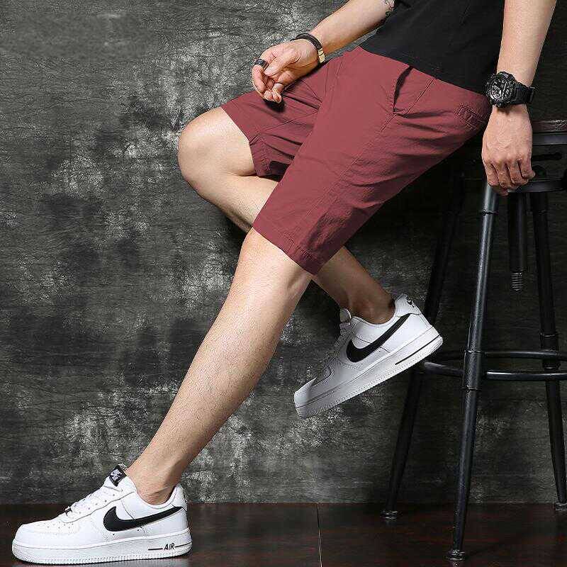 Men's summer American casual tide brand INS straight shorts retro and loose versatile large -size wear -resistant five -point horse pants