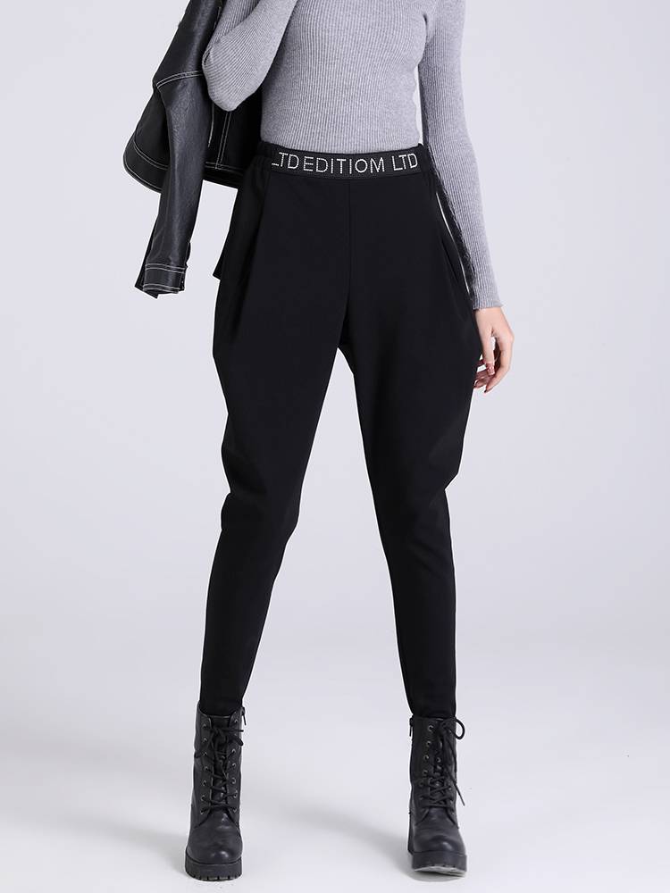 Bluesa 2023 on the waist and Haren pants, scrawny bananas and velvet long pants