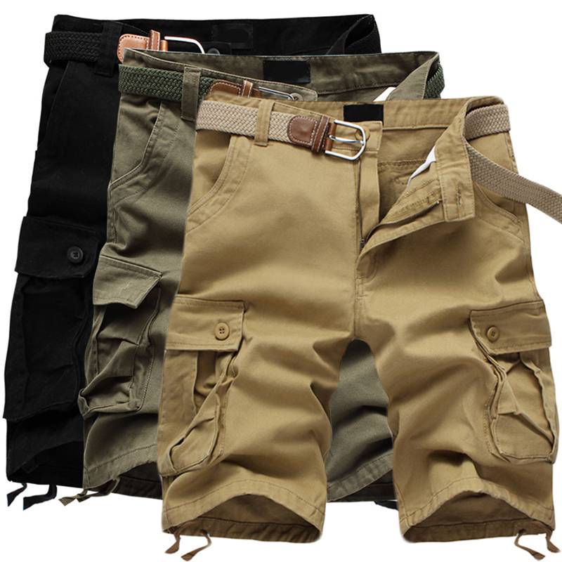 Working shorts Men 5 Pan Pants Sports Beach Casual Pants Loose Pants Large -size Horse Pants INS Half Pants
