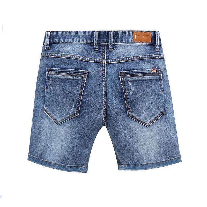 Summer thin elastic triple denim super shorts men's casual Korean version slim loose five -point horse pants pants