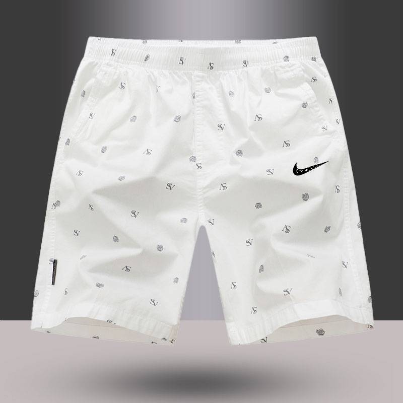 Nykton Cotton Short Skin Men's Summer Wear home versatile beach pants loose casual five -point pants 2024