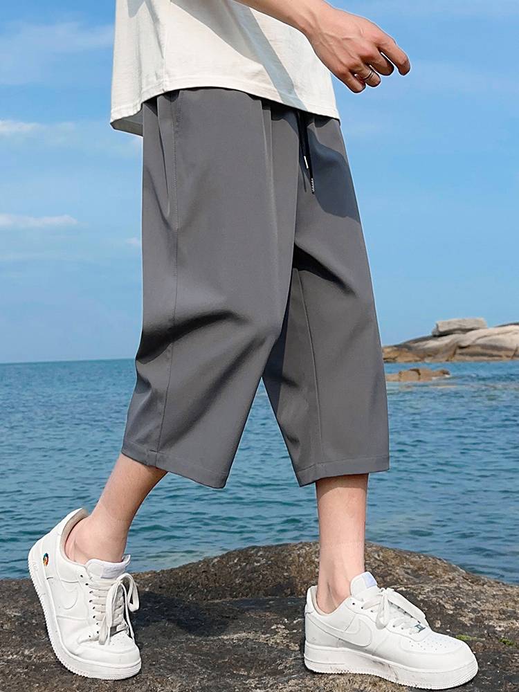 Summer casual shorts men's summer thin sediment pants 2024 new loose straight straight outdoor pants horse pants