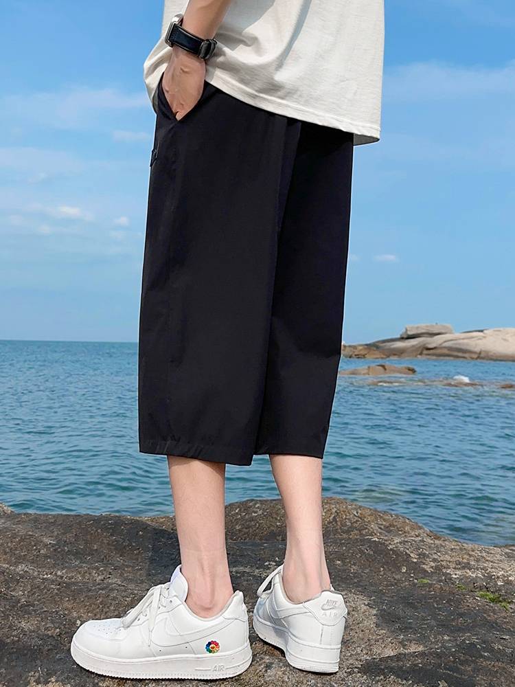 Summer casual shorts men's summer thin sediment pants 2024 new loose straight straight outdoor pants horse pants