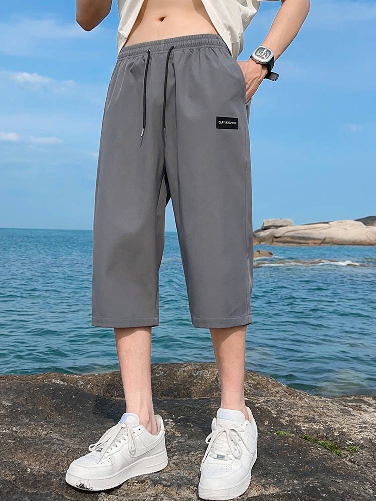 Summer casual shorts men's summer thin sediment pants 2024 new loose straight straight outdoor pants horse pants