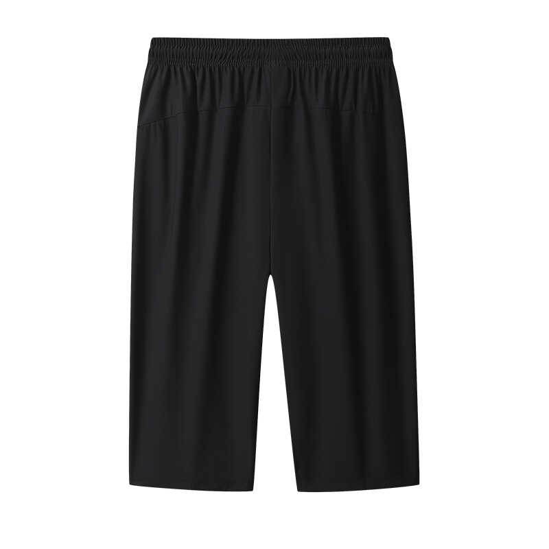 Crimson pants men's summer ice silk fast dry short pants thin loose casual sports pants wearing horse pants 7 points middle pants