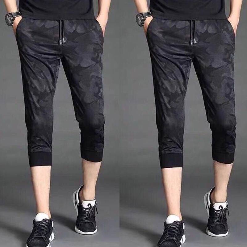 New product cropped pants men's sports casual shorts summer thin loose k7 points horse pants summer Korean version of the beach
