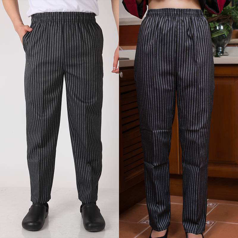 Hotel chef's pants, black tweaked zebra chef's panty pants, west and west