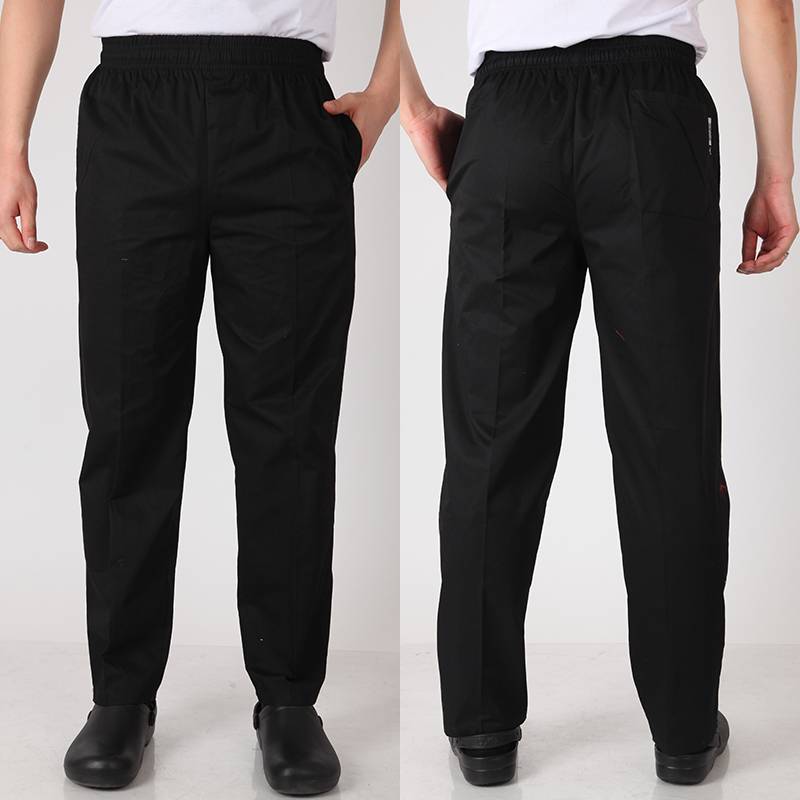Hotel chef's pants, black tweaked zebra chef's panty pants, west and west