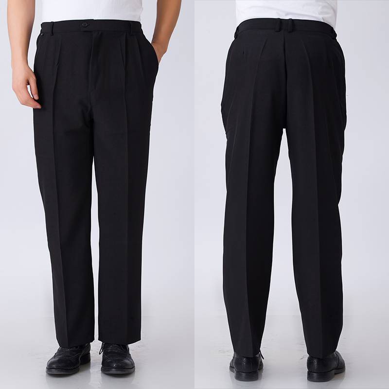 Hotel chef's pants, black tweaked zebra chef's panty pants, west and west