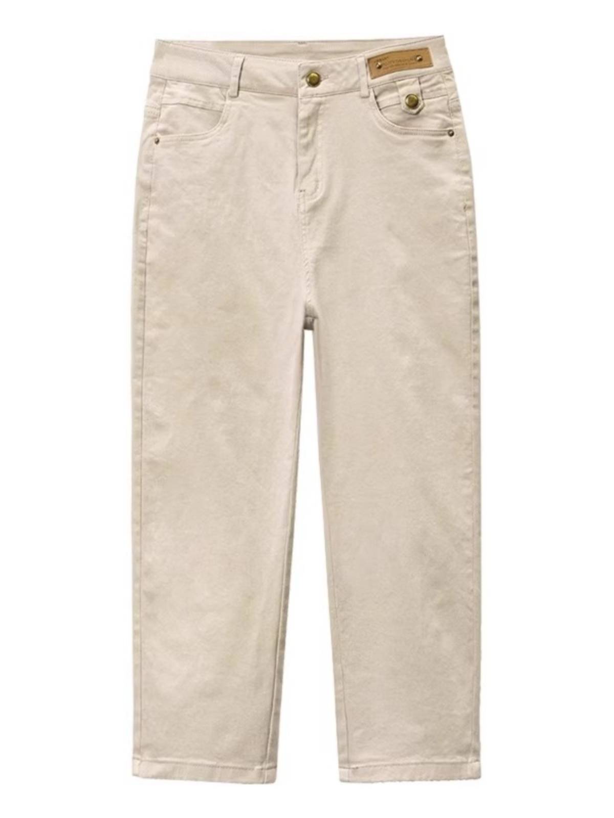 Seven -point denim shorts, women's summer thin 2024 new pure cotton pants high waist, thin waist thin mid pants casual Haron pants