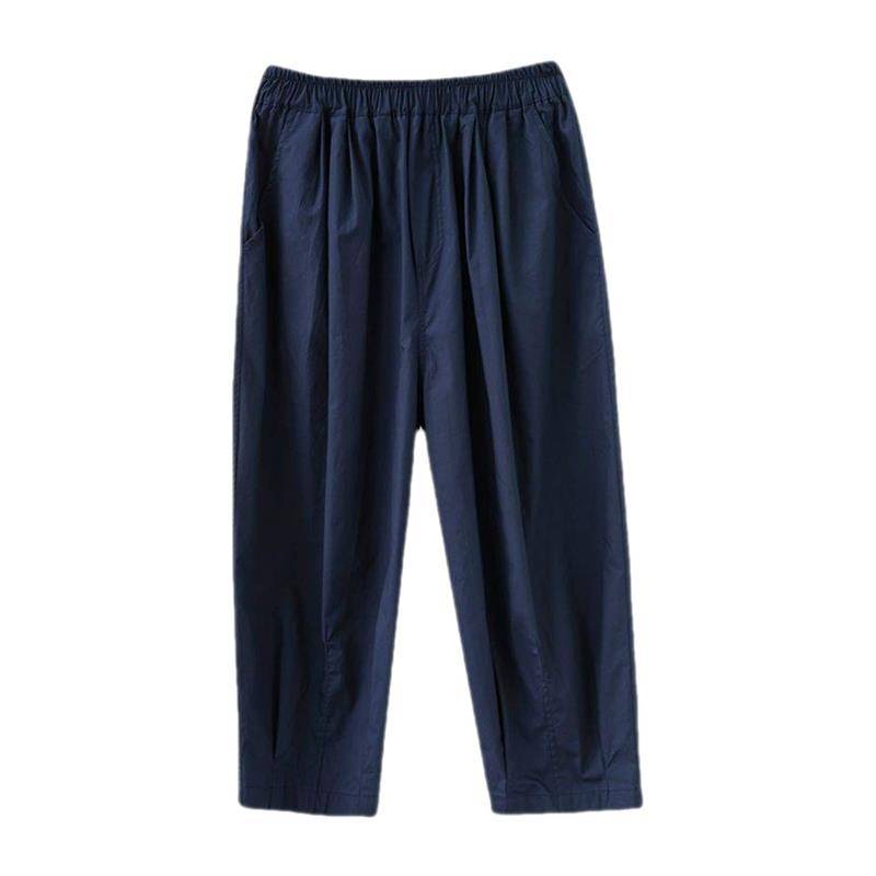 Seven -point pants women's loose summer thin cotton and hemp, high waist, large size, fat mm thin pants and pants casual L L