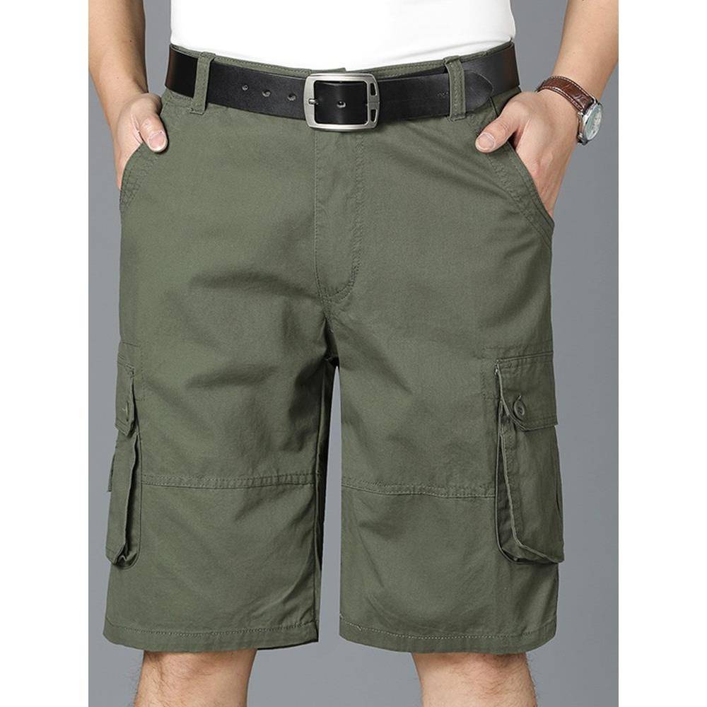 Summer new thin pants pants men's shorts loose straight leisure sports multi -bag in multi -bags of pants and pants on the beach