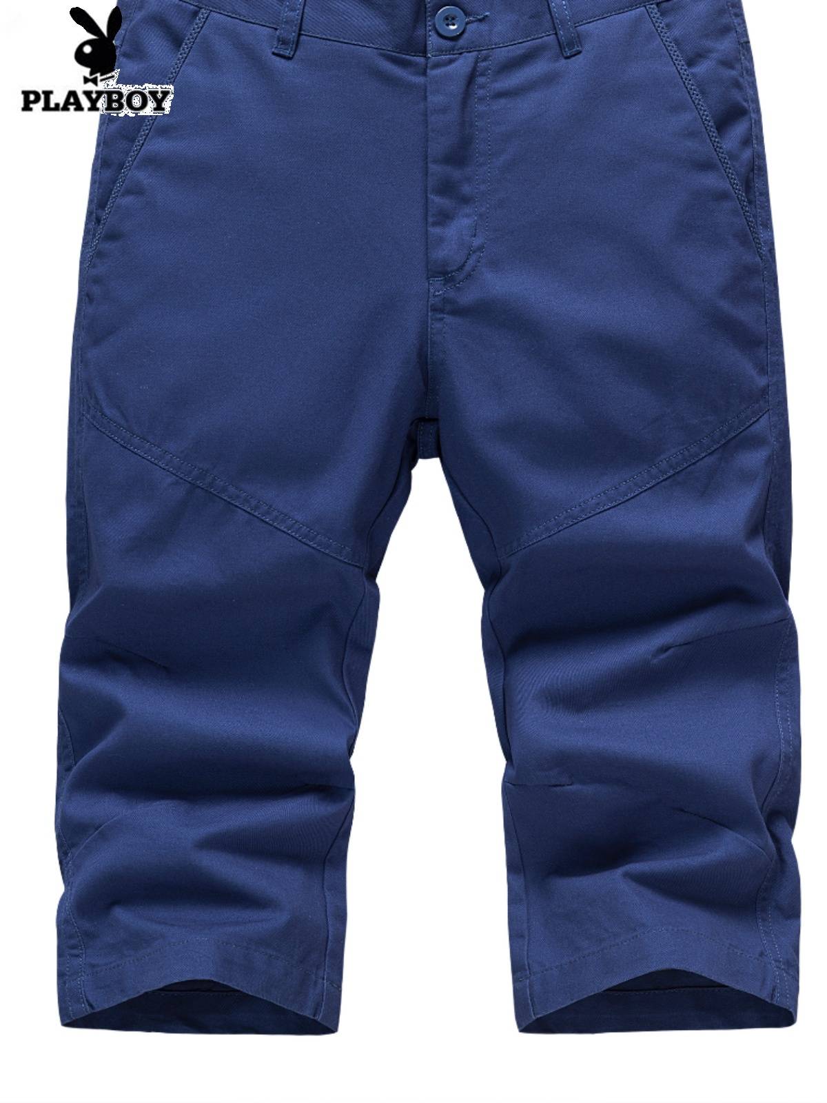 Casual cropped pants Men's summer pure cotton pants slimming wild pants small thin people 7 points pants straight pants straight