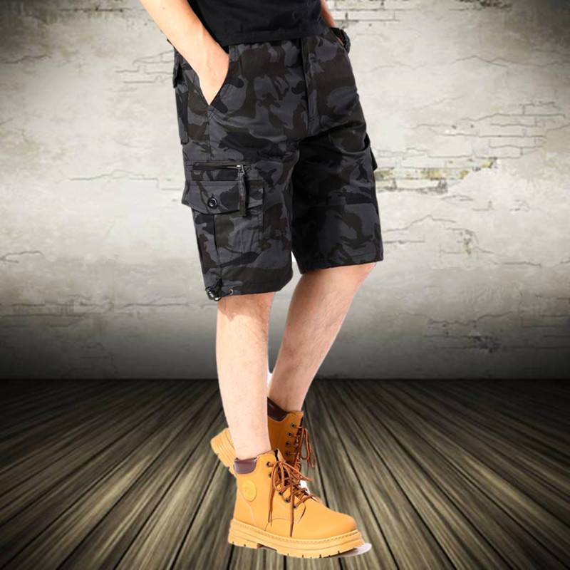 Pure cotton multiplayer summer shorts men's 5 -point pants middle -aged horse pants wearing 5 -point trend mid -pants men's casual pants