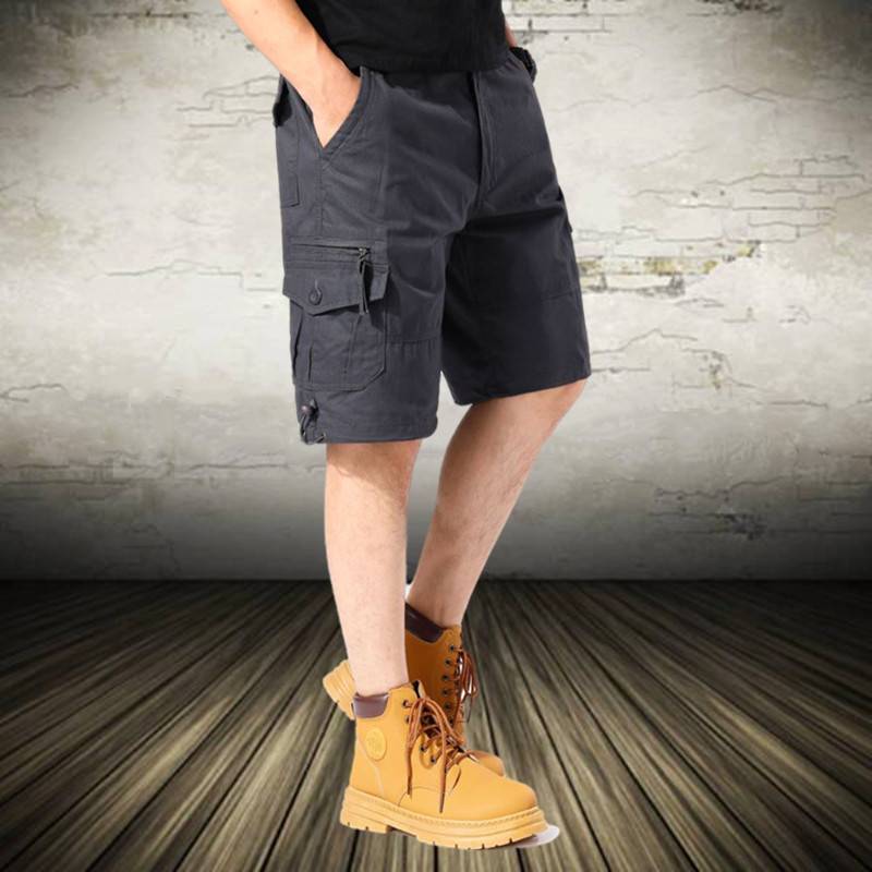 Pure cotton multiplayer summer shorts men's 5 -point pants middle -aged horse pants wearing 5 -point trend mid -pants men's casual pants