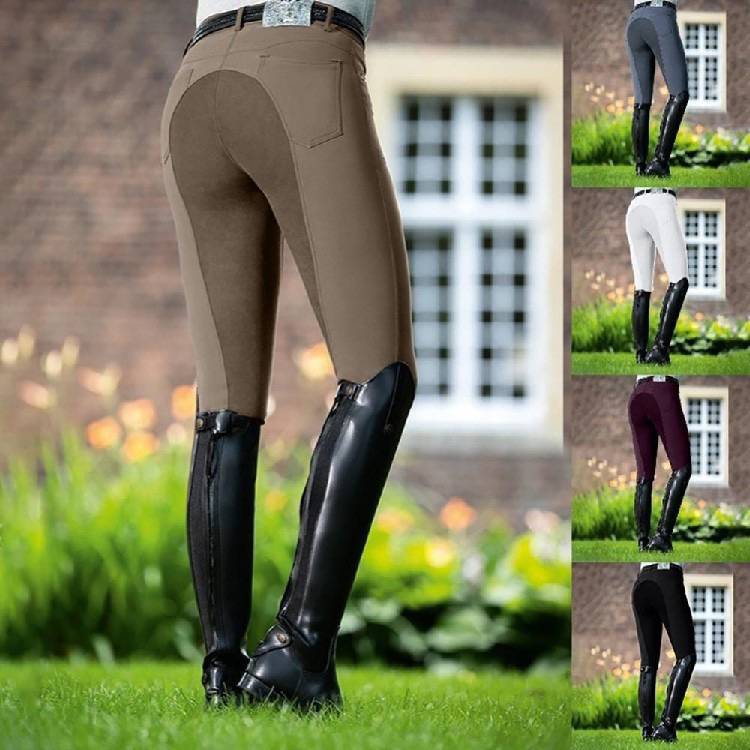 Foreign Single Spring and Summer Four Seasons Women's Equestrian Pants Women Equipment Equipment Silicone Training Horse Pants High Bouncing White Horse Pants