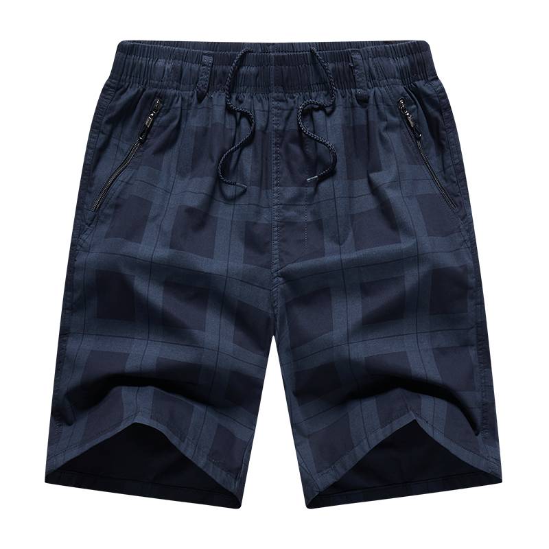 Summer men's leisure middle -aged pants daddy work shorts Middle -aged young cotton loose pants thin pants