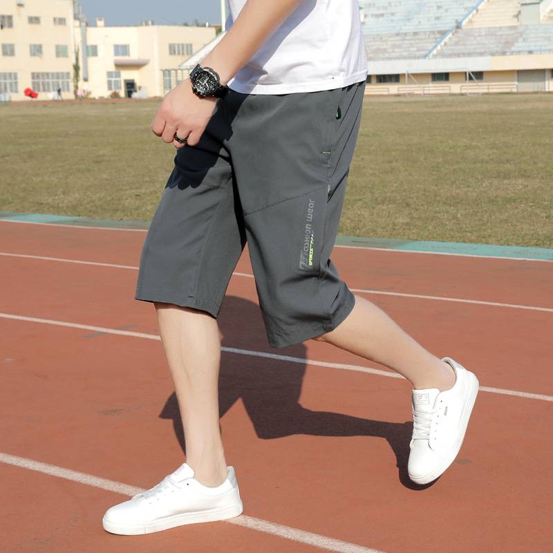 Fat boy boys in summer cropped pants casual loose, fat boys fast dry middle pants, pants, pants, fat, increase the thin tide