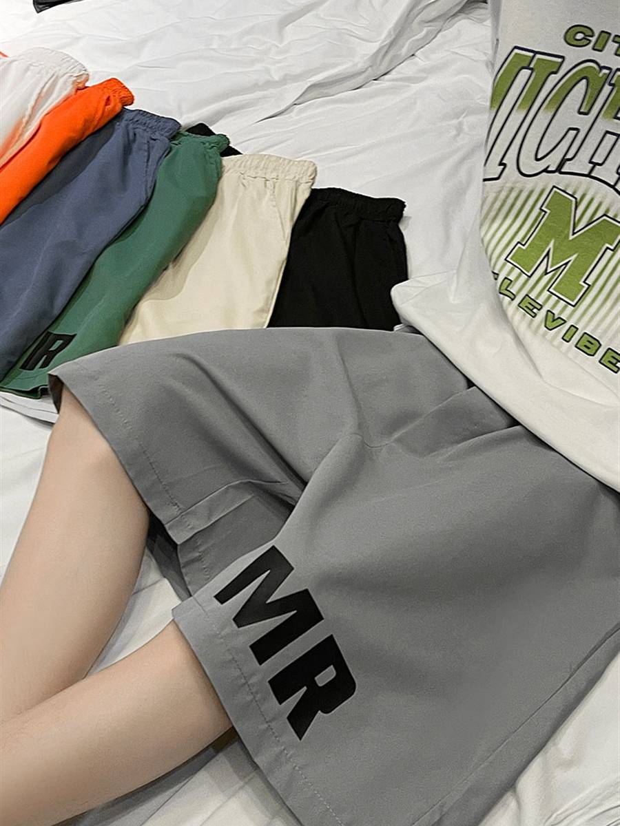 DK39253-P15 Hong Kong wind casual shorts men's large size sports penta pants men's pants men's pants