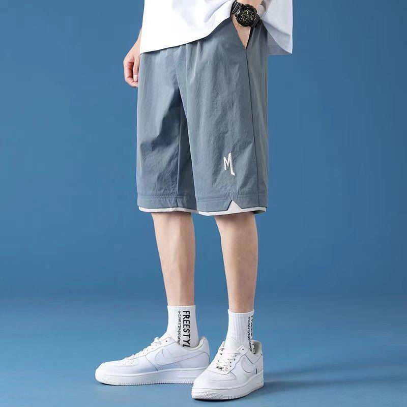 Men's shorts in summer [Bingshi two pieces] Spring and summer seasons casual horses pants pants pants youth student big pants