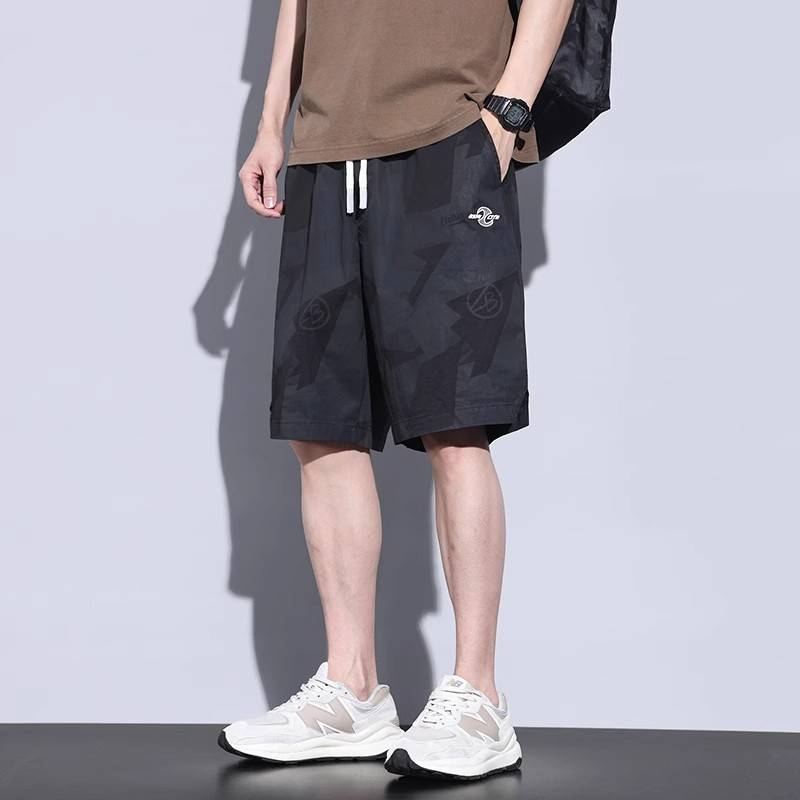 Summer Ice Sports Five -point shorts Men's trend, thin, loose and cool, large size, wild camouflage mission pants