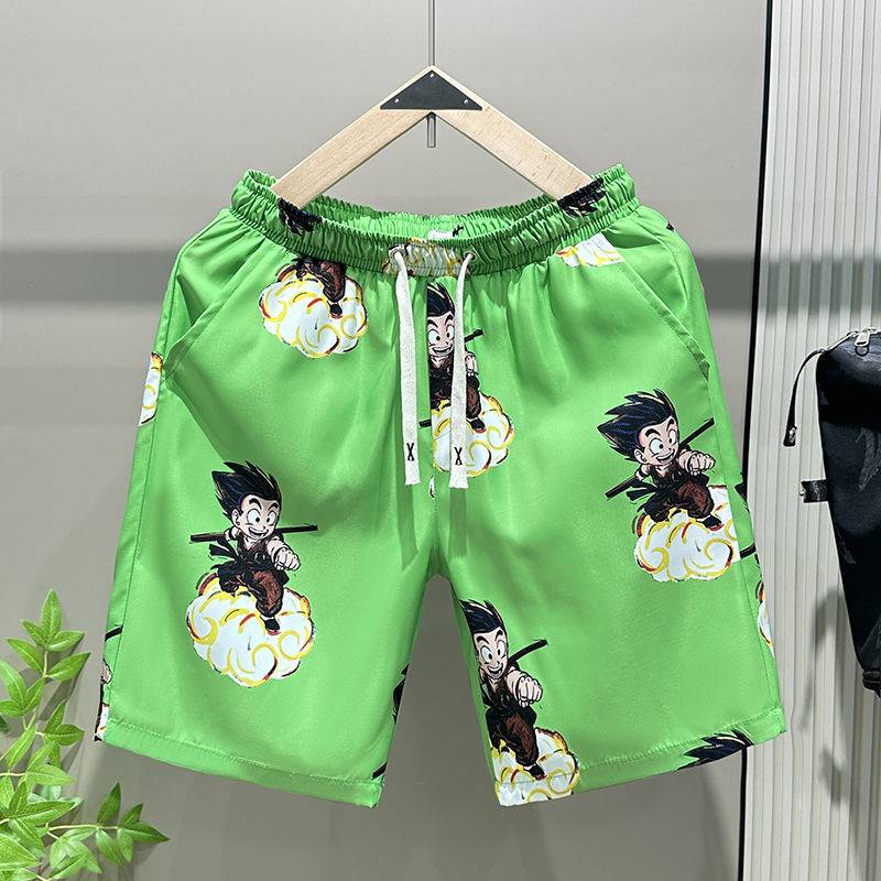 2024 Summer new youth shorts Personal printing Sun Wukong Penta Pants Beach Pants Horse Pants Sports Pants Trends
