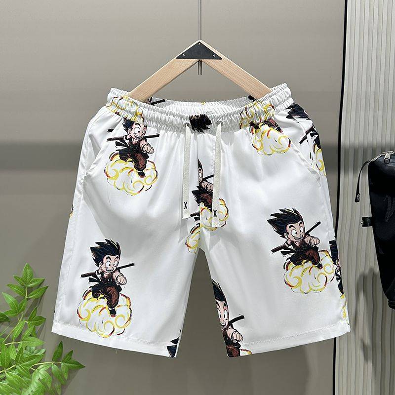 2024 Summer new youth shorts Personal printing Sun Wukong Penta Pants Beach Pants Horse Pants Sports Pants Trends