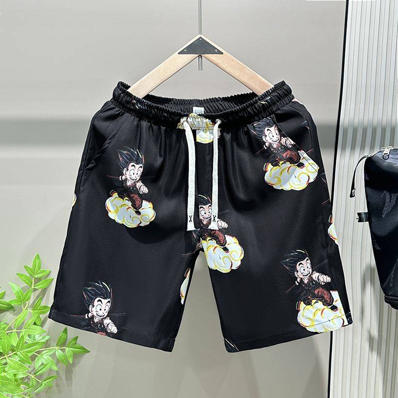 2024 Summer new youth shorts Personal printing Sun Wukong Penta Pants Beach Pants Horse Pants Sports Pants Trends