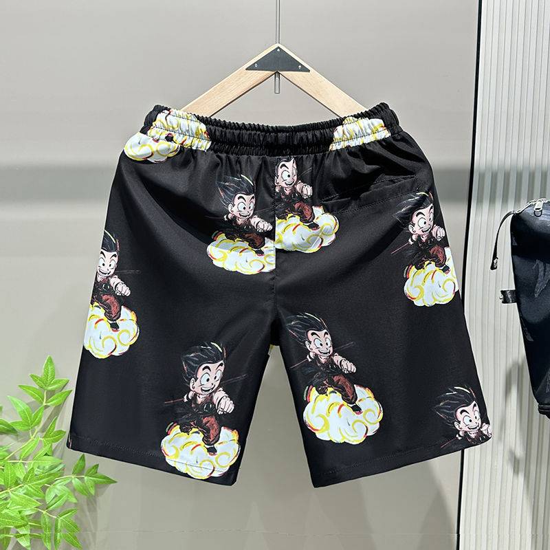 2024 Summer new youth shorts Personal printing Sun Wukong Penta Pants Beach Pants Horse Pants Sports Pants Trends