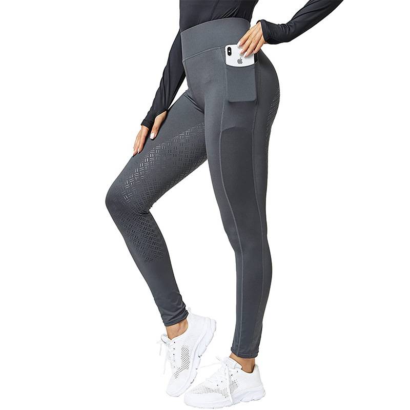 Hot -selling the whole seat of silicone horse pants women's equestrian sportswear elastic high -waist tight -fitting horse -fitting pants dripping skid trousers