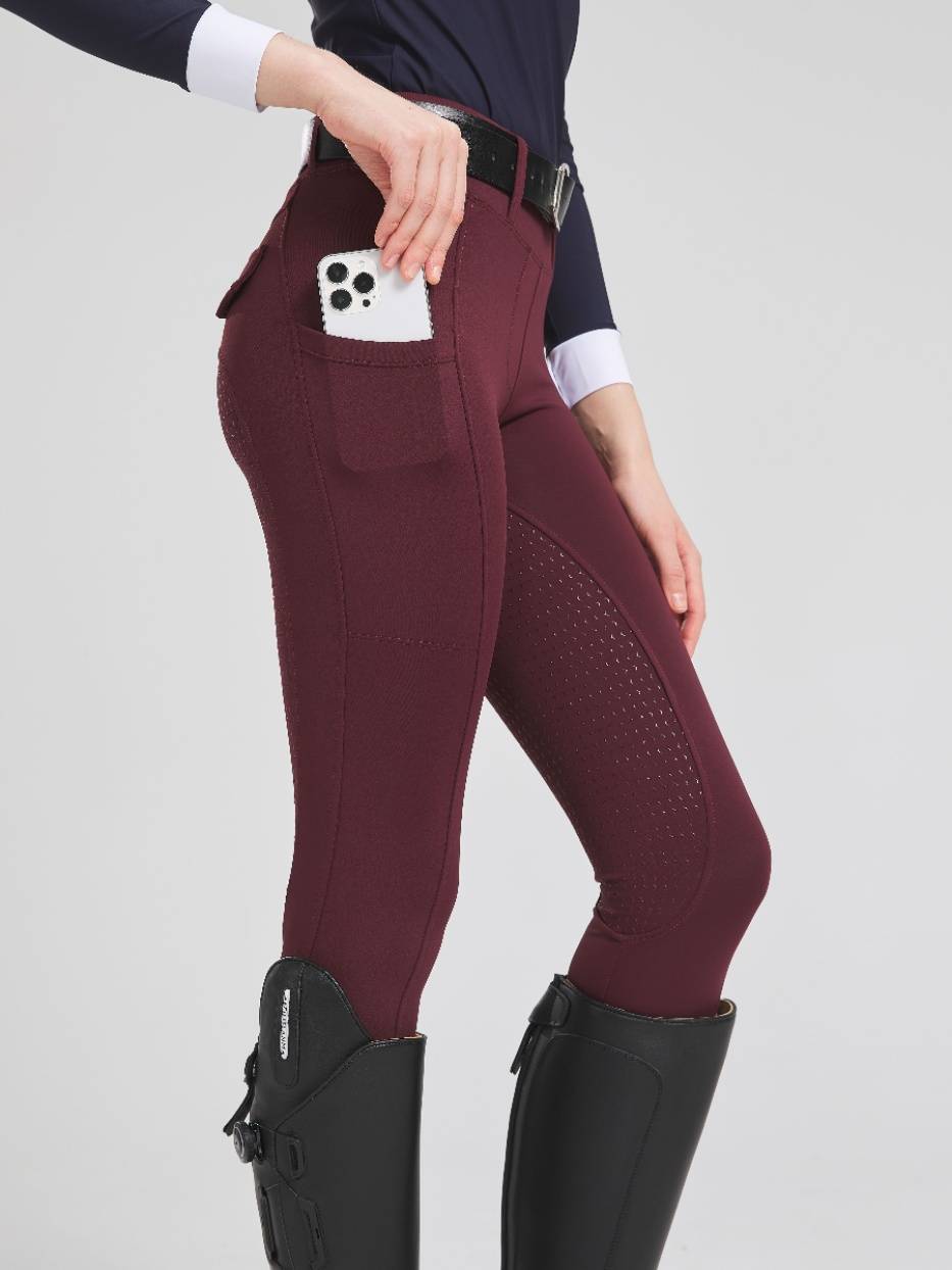 Spring and Autumn High Bullet Slim Silicon Woman Equestrian Women's Riding Pants Equact Sports Clothing Elastic wear resistance