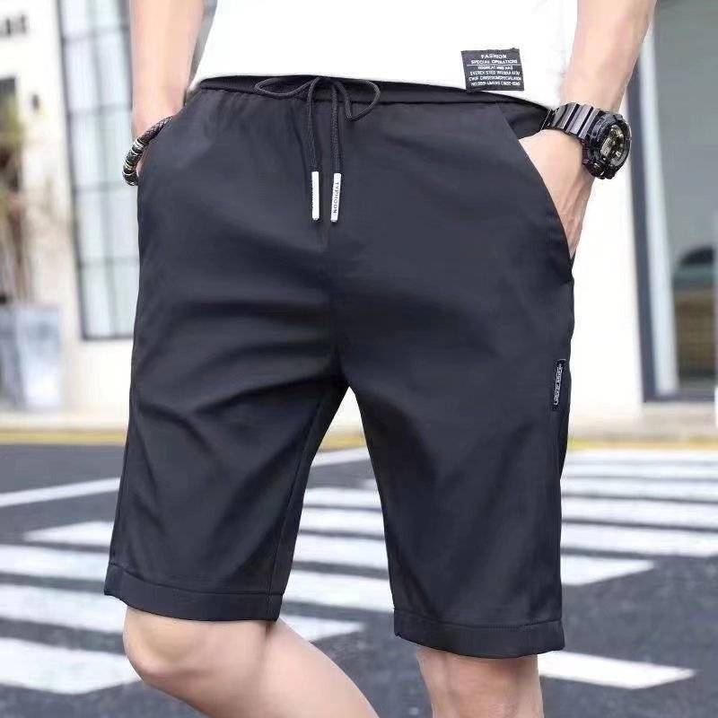 Ice silk shorts men's summer ultra -thin sports five -point casual pants loose straight horse pants fast dry air conditioner