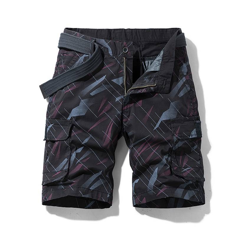 Xinpin worker shorts men's summer thin all x cotton leisure sports five -point horse pants wearing pure cotton wear -resistant men