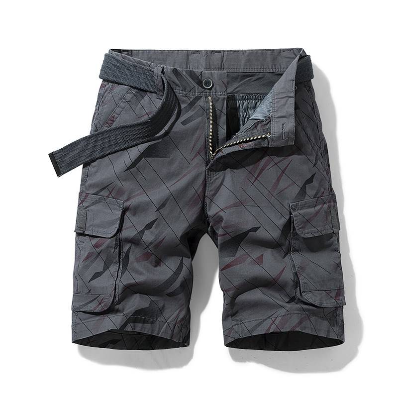 Xinpin worker shorts men's summer thin all x cotton leisure sports five -point horse pants wearing pure cotton wear -resistant men