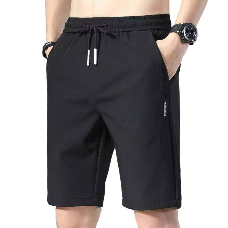 Ice silk shorts men's summer ultra -thin loose sports penta pants casual horse pants trend large size in pants men