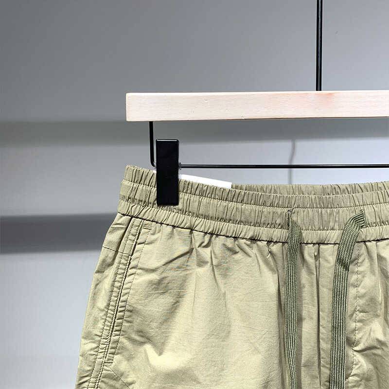 American -style high streets, handsome workers, quarter -point pants, men's work, loose large -size straight -tube wear -resistant dirty pants