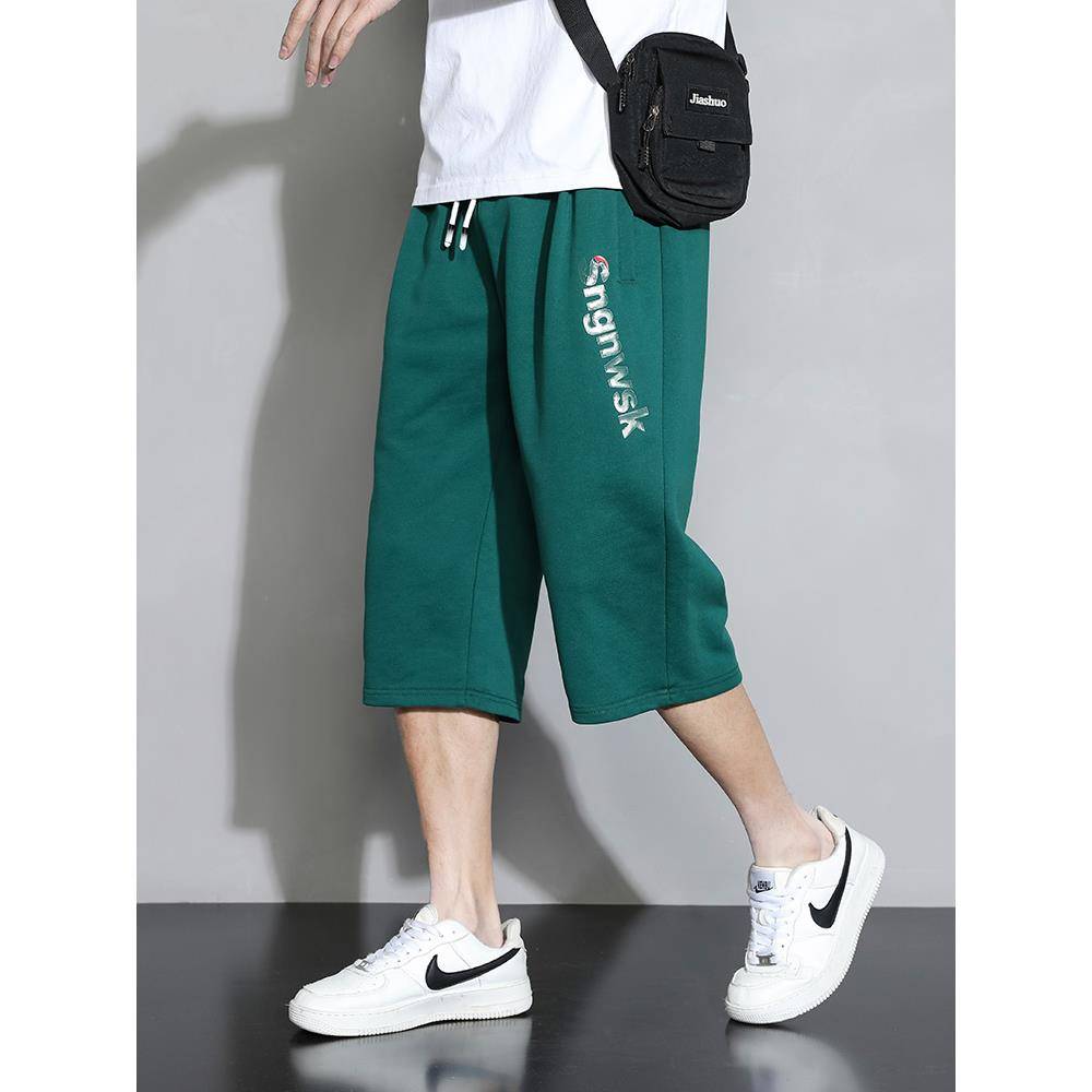 Sports seven-pants, summer shorts, fatty shorts, big sizes across the knee