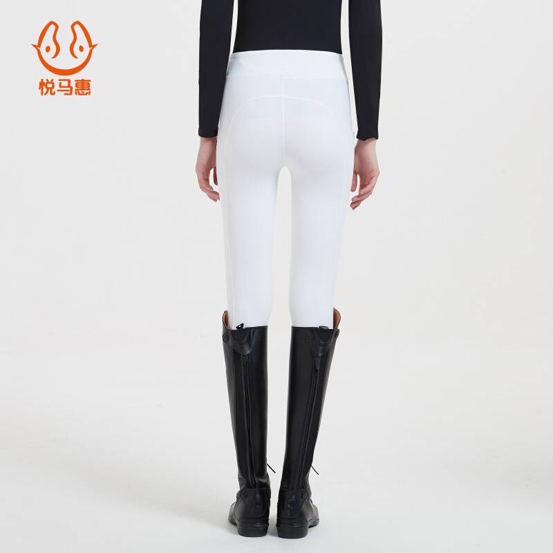 [Genuine Guarantee] High -end equestrian pants women's equestrian equipment spring and autumn plus velvet semi -silicon glue wear -resistant riding
