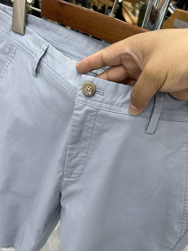 H standard, Yu order 97 cotton+3 amino!Summer straight business leisure five -point shorts cut label casual pants men