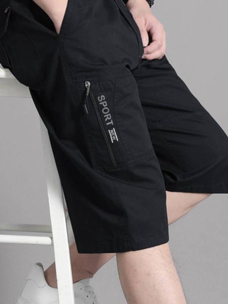 Genuine Jordan middle -aged men's shorts and horse pants pure cotton pants pants pants leisure dad daddy cropped pants thin summer