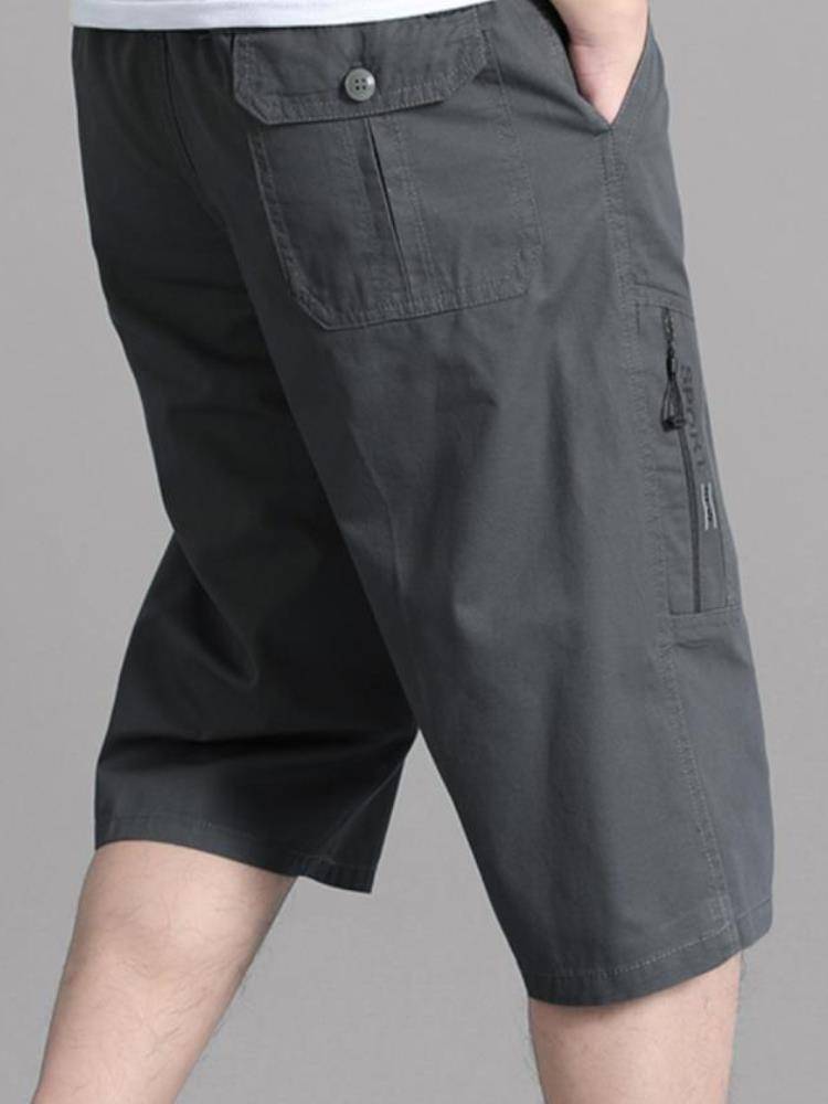 Genuine Jordan middle -aged men's shorts and horse pants pure cotton pants pants pants leisure dad daddy cropped pants thin summer