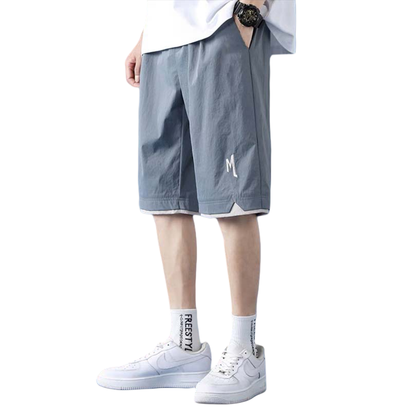 Senma Group summer shorts thin, breathable and comfortable sports versatile casual embroidery trend handsome five -point pants men