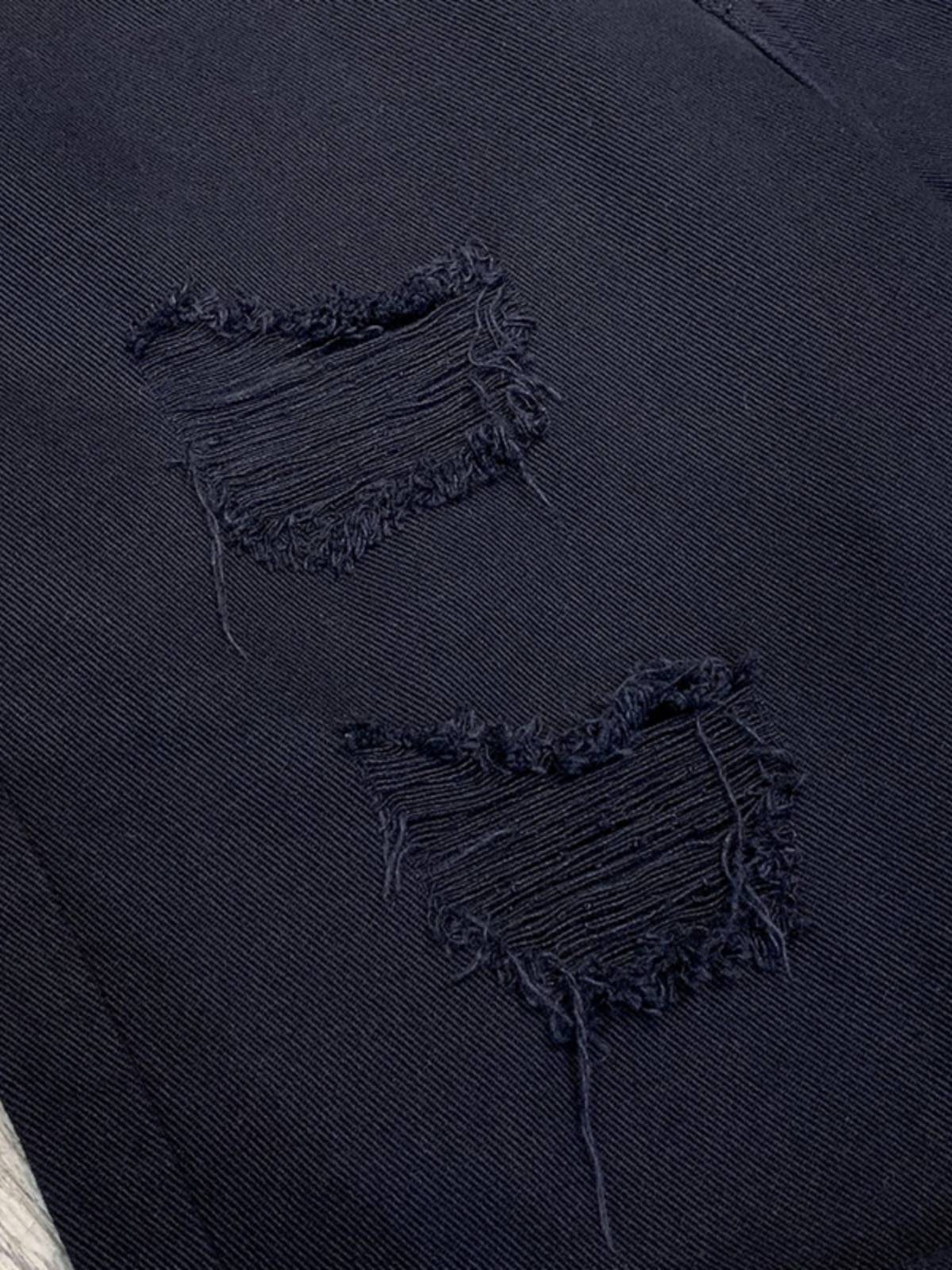 2024 Summer Black Cave Denim shorts Men's Korean version of slimming elastic five -point horse pants trend versatile pants