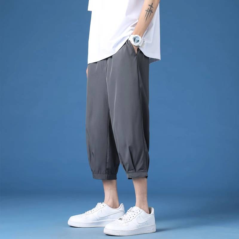 Men's Summer Summer Trumper Bingshi Thin Boda Pants Tide Short Sweet Sweate