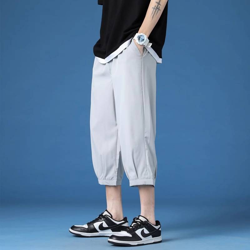 Men's Summer Summer Trumper Bingshi Thin Boda Pants Tide Short Sweet Sweate